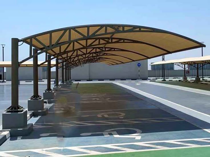 بناء مظلات مواقف مؤسسات وشركات