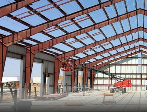 إنشاء هناجر حديد صناعية وتجارية